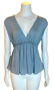 Hiatus Damen ärmelloses Empire-Top zum Binden blau Large - Bild 1 von 3