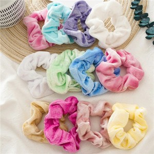 12pcs/lot Women Winter Velvet Scrunchie Pack Bright Pastel Color Elastic Hair