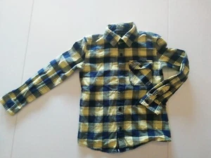 Tommy Hilfiger Junge Hemd Kariert Gr. 128 TOP HILFIGER BLAU GELB - Bild 1 von 10