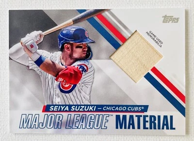 2024 Topps Series 1 Major League Material Seiya Suzuki CUBS Relic Bat #MLM-SS - Image 1 of 3