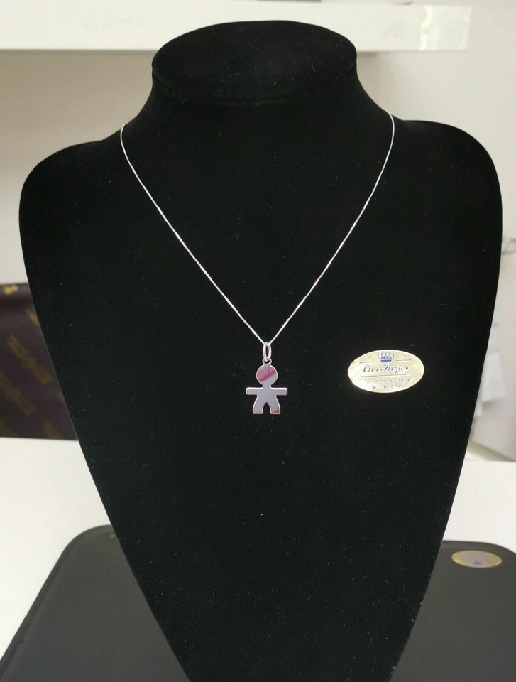 Collana modello Bebè con ciondolo bimbo argento 925% anche possibile incisione - Immagine 1 di 1