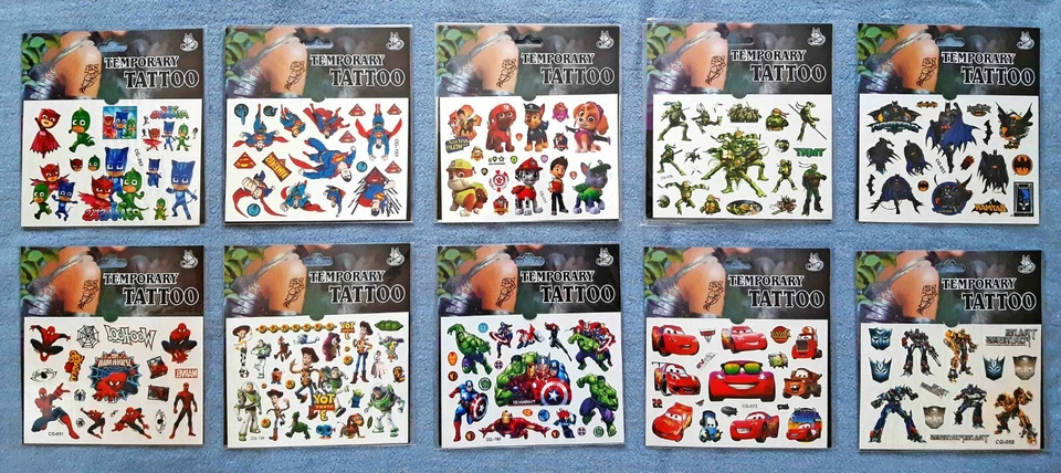 Childrens Temporary Tatoos - Ideal for Parties - Image 1 of 4