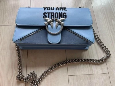 PINKO Bolso de Hombro Cadena LOVE BAG Azul Marino Para Mujer Sin Usar Foto 1 de 4