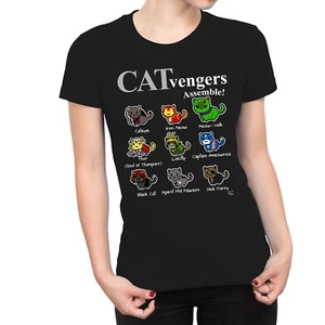 1Tee Damen Catvengers Assemble Cat T-Shirt - Bild 1 von 5