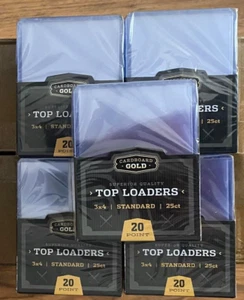 Cardboard Gold Standard 3x4 20pt Top Loaders - 125 COUNT (5 PK) Free Shipping! - Picture 1 of 2