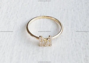 Signet Promise Fine Anniversary Ring 14k Yellow Gold Natural Diamond - Picture 1 of 3