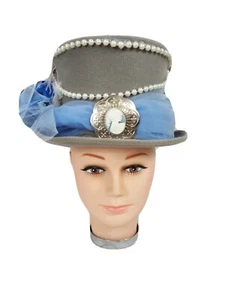 Women's Custom Grey Steampunk Top Hat - Picture 1 of 6