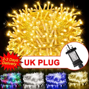 Fairy String Lights 10-100m Mains Plug In Christmas Tree Indoor & Outdoor UK - Picture 1 of 19