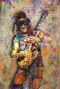 SLASH Tribute 24x36in Poster, Slash of Guns N' Roses Pop Artwork Free Shipping - Picture 1 of 3
