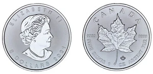 5 SILVER DOLLARS / 5 DÓLARES DE PLATA. CANADA. 2021. MAPLE LEAF. UNC / SC. - Imagen 1 de 1