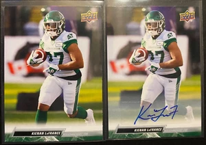 Kienan LaFrance (U of Manitoba) - 2023 UD CFL "Autographed" & "Base" Card #46 - Picture 1 of 2