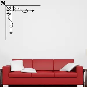 Calcomanía adhesiva de pared diseño esquina habitación transferencia hogar dormitorio diseño vinilo mate Reino Unido - Imagen 1 de 36