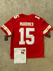 Patrick Mahomes Autographed Nike Game On Field Jersey w/ JSA LOA KC Chiefs Red