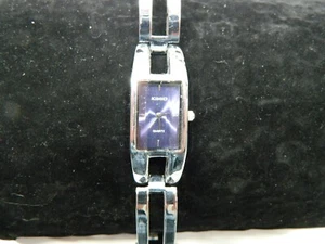 KIMIO silver tone purplish blue dial face lady's/Woman's watch/wristwatch - Picture 1 of 7