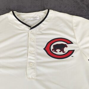 Chicago Cubs Baseball Jersey Retro 1916 Pullover Henley Short Sleeve Adult XL