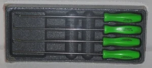 NEW! Snap-on Pick Set, LONG SHAFT, ASAL204BG *GREEN HARD HANDLES* NEW & SEALED - Picture 1 of 4