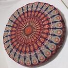 30X6" New Peacock Mandala Seating Cushion Dog Beds Pet Bed Pouf Pouffe Seating @