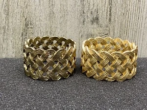 Anneaux de serviette tresse or L'Objet - Lot de 2 défauts neufs - Photo 1/5