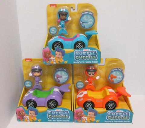 NEW Nick Jr BUBBLE GUPPIES Action Figure Car Racer Fin-tastic MOLLY GIL NONNY Cover