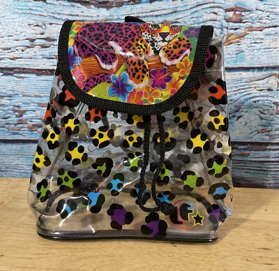 Lisa Frank Backpack Rare 1990s Vintage Rainbow Leopard Cheetah Mini Bag - Image 1 of 4