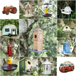 Novelty Hanging Bird House Nesting Box Feeder Wild Garden Birds Outdoor Nest - Picture 1 of 53