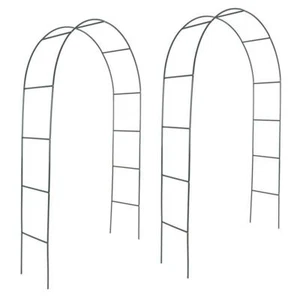 Rosenbogen Rankhilfe Kletterhilfe 2er Set 240cm Metall Rosenspalier Torbogen - Afbeelding 1 van 3