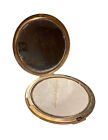 ❤️ Vintage Mary Scott Rowland Striped Goldtone Compact Mirror Portacipria