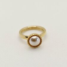 Brosway Rose gold-plated steel ring with synthetic pearl
