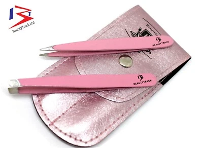 Eyebrow Tweezers Hair Plucking Slanted For Men & Women Stainless Steel - Image 1 of 3