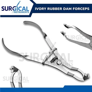 Abrazadera de presa de goma dental instrumentos quirúrgicos endodónticos acero inoxidable grado alemán - Imagen 1 de 9