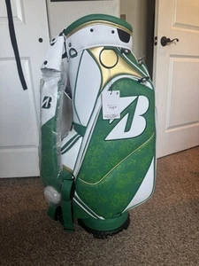 Authentic 2025 Bridgestone Spring (The Masters) Green and Gold Tour Staff Bag - Picture 1 of 7