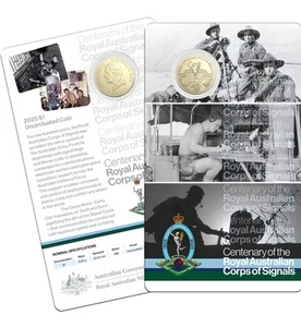 2025 $1 Uncirculated Coin Centenary of Royal Australian Corps of Signal - Picture 1 of 1