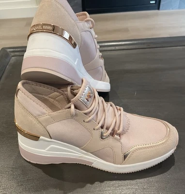 Michael Kors MK Womens Pink Tennis High Heel Shoes Size 6 ~ NICE! - Image 1 of 4