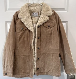 Wilsons Leather Maxima Tan Suede Jacket XL Faux Shearling Satin Lined Penny Lane - Bild 1 von 9