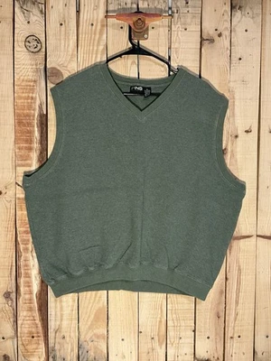 Chaleco Suéter Cuello en V Verde Tejido Golf Colección Ping PING Hombre’s XL Foto 1 de 3