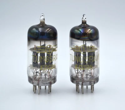 2 piezas ECC85 par emparejado tubo usado Tungsram 6AQ8 6L12 1969 Foto 1 de 4