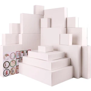Giiffu18 Pack White Gift Boxes Bulk for Gifts Paper Gift Boxes with Lids 4 Si... - Picture 1 of 7