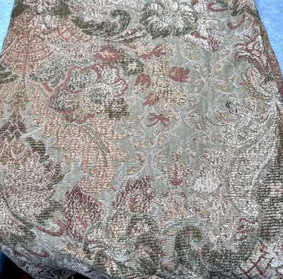 Chenille Tapestry Fabric 30" x 52" Floral Pattern - Image 1 of 4