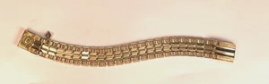bracciale maglia catena tono oro Sarah Cov vintage - Foto 1 di 3