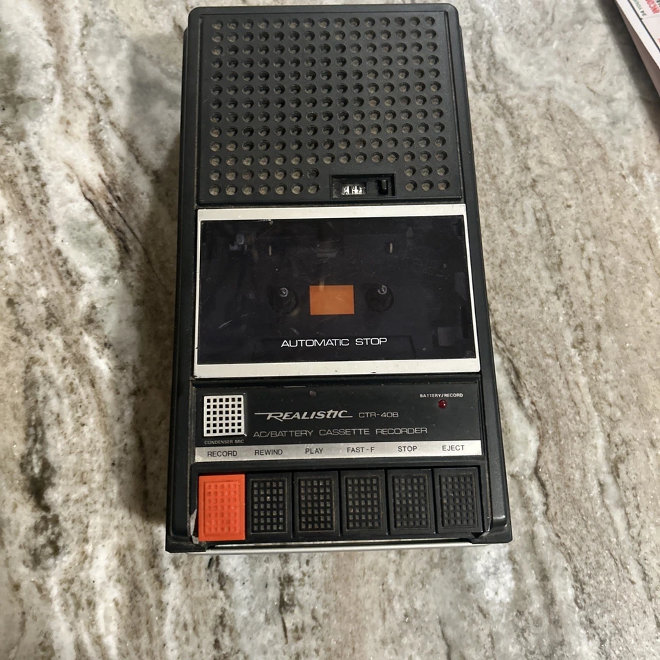 Grabadora de casete realista CTR-408 AC/batería probada funciona Foto 1 de 4