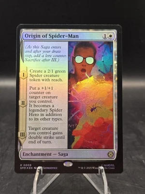 Origin of Spider-Man #0009 Foil Rare Marvel's Spider-Man MTG NM  - Image 1 of 2