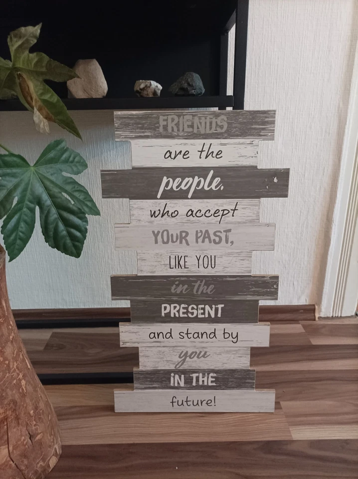 ❤️Holz-Schild Holzbild 60x34cm Wandbild Poesie Spruch Wandschild Wandobjekt Neu❤ - Bild 1 von 1