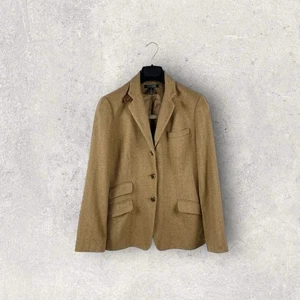vintage RALPH LAUREN jacket blazer coat wool leather made in italy retro 90s - Picture 1 of 5