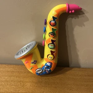 Vintage 1999 Fisher Price Sesame Street Rock & Roll Saxophone Toy Lights & Sound - Picture 1 of 7