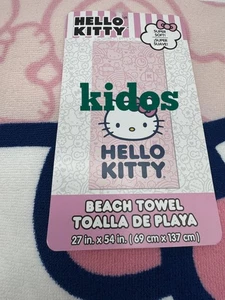 Toalla de baño Hello Kitty Pink World Beach Piscina 27 pulgadas x 54 pulgadas - Imagen 1 de 3