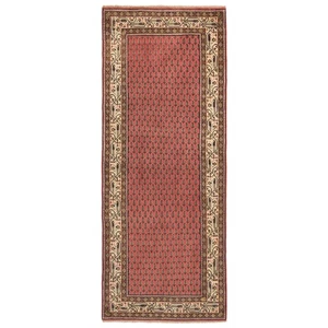 Sarough 193x77 cm Handgeknüpfter Perserteppich Orient Wolle Carpet Läufer Rot - Bild 1 von 14