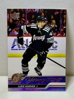 2023-2024 Upper Deck Series 1 Hockey LUKE HUGHES Young Guns - Image 1 of 2