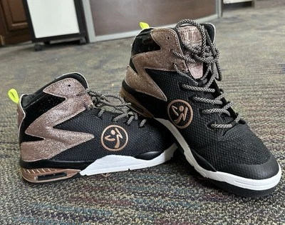 Zumba Air Classic Remix High Top Dance Shoes for Women- Black/Rose Gold Size 10  - Image 1 of 4