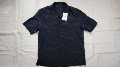 NEW THEORY MEN'S DAZE BALTIC PECISE LINEN SHORT SLEEVE BUTTON DOWN SHIRT SIZE L - Image 1 of 4