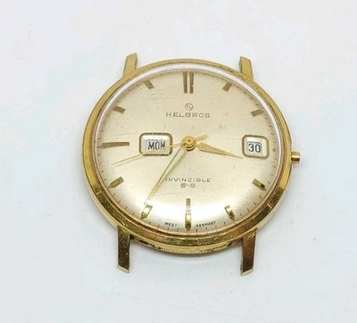 Vintage Helbros PUW 363 17J Mechanical Wrist Watch For Parts Or Repair - Image 1 of 4